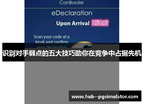 识别对手弱点的五大技巧助你在竞争中占据先机 识别对手弱点的五大技巧助你在竞争中占据先机