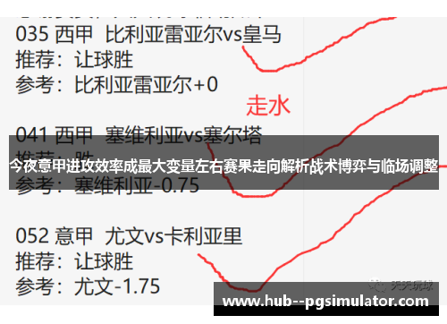 今夜意甲进攻效率成最大变量左右赛果走向解析战术博弈与临场调整