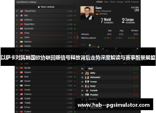 以萨卡对阵韩国欧协联回暖信号释放背后走势深度解读与赛事前景展望